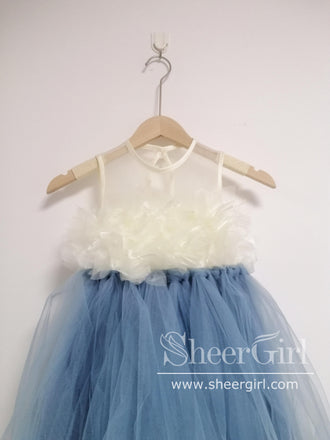 Tulle Flower Girl Dress with 3D Flowers, Pricess Dress ARD2660-SheerGirl
