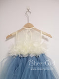 Tulle Flower Girl Dress with 3D Flowers, Pricess Dress ARD2660-SheerGirl