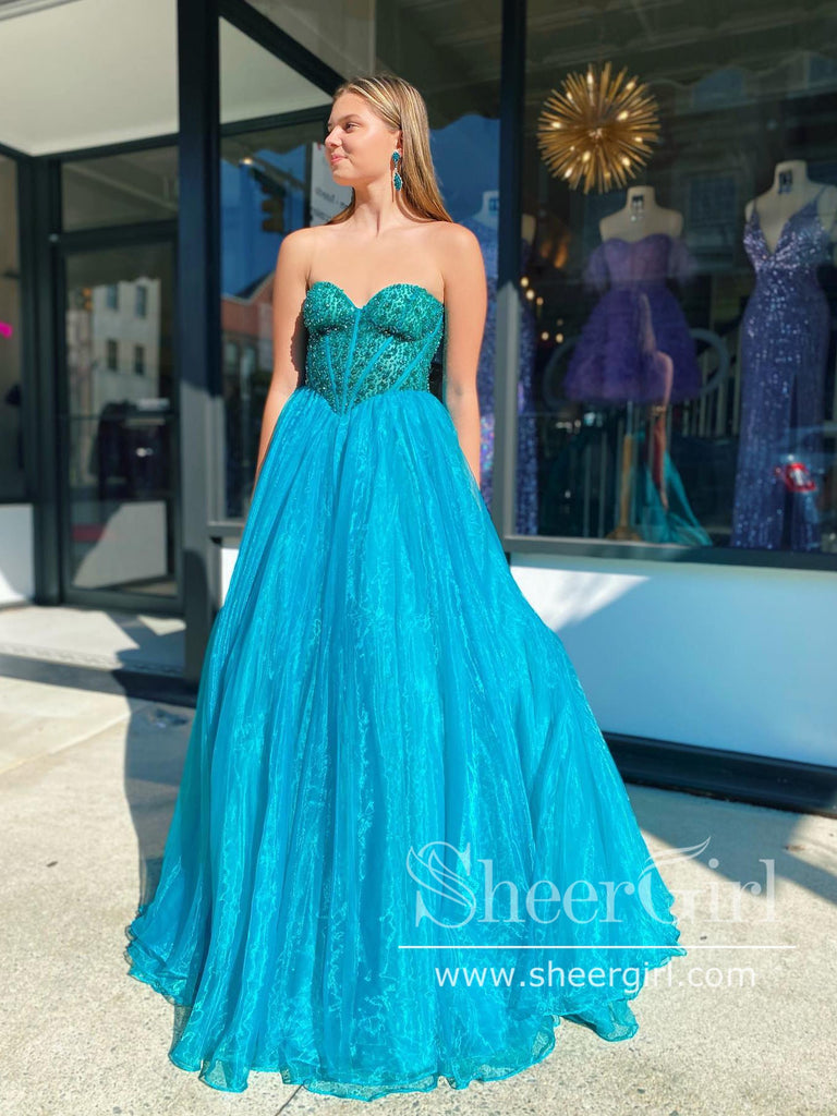 New Sky Blue Sweat Lace Lady Girl Women Princess Prom Banquet Party Ball  Performance Dress Gown Free Shipping - Prom Dresses - AliExpress
