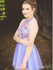 Two Piece Boho Lavender Homecoming Dresses Beaded Rhinestone Mini Prom Dress ARD1695-SheerGirl