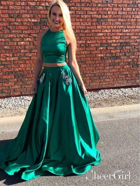 plus size green prom dress Simple two Piece Dresses Beaded Cheap Prom Dresses with Pocket APD3457 – SheerGirl Yours London Women's Plus detail embroidery and a Patricia Midi Dress Trouser Inseam:Custom