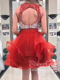 Two Piece Homecoming Dresses Crop Top Ombre Sequin Skirt ARD2831-SheerGirl