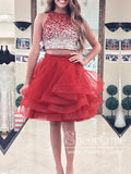 Two Piece Homecoming Dresses Crop Top Ombre Sequin Skirt ARD2831-SheerGirl