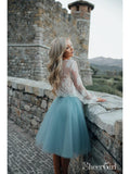 Two Piece Homecoming Dresses See Through Long Sleeve Lace Homecoming Dress ARD1434-SheerGirl