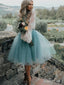 Two Piece Homecoming Dresses See Through Long Sleeve Lace Homecoming Dress ARD1434