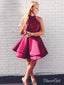 Two Piece Lace & Satin Homecoming Dresses Short Prom Dress ARD1812