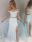 Two Piece Off The Shoulder Prom Dresses With Slit ARD2150