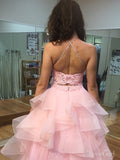 Two Piece Pink Prom Dresses for Teens Layered Skirt Prom Dress ARD2234-SheerGirl