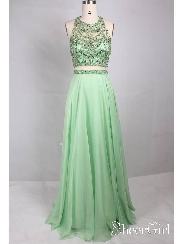 mint green gowns