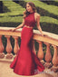 Two Piece Sexy Burgundy Mermaid Prom Dresses Formal Pageant Dress APD3251