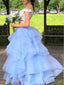 Dvoudílné nebesky modré plesové šaty na ples Sladké šaty 16 Quinceanera ARD2231