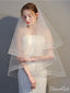 Two Tier Ivory Short Wedding Veils ACC1063