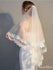 Two Tier Wedding Veils Hip Length Lace Hem Bridal Veil ACC1005-SheerGirl