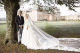 Two Tiers Wedding Veil Cathedral Length Blusher Veil ACC1172-SheerGirl