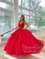 V Neck Appliqued Quinceanera Dresses Sparkly Prom Dresses ARD2739