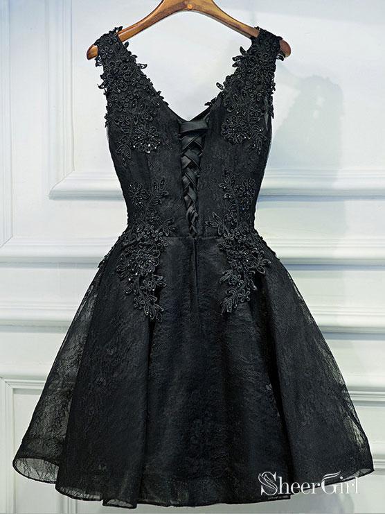 short prom dresses black and silver ALETA 1080