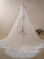 Vintage Floral Lace with Sequins Cathedral Veil Shaped Bridal Veil Wedding Veil ACC1184
