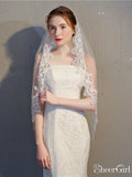 Vintage-Inspired Bridal Mantilla Veils Short Wedding Veil ACC1066-SheerGirl