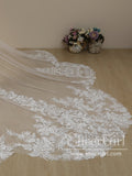 Vintage Lace Cathedral Veil Shaped Bridal Veil Wedding Veil ACC1183-SheerGirl