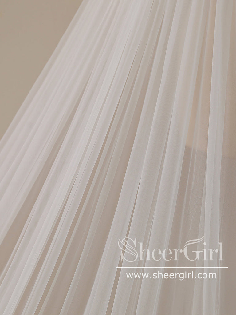 Vintage Lace Cathedral Veil Shaped Bridal Veil Wedding Veil ACC1183-SheerGirl