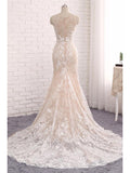 Vintage Lace Wedding Dresses Plus Size Cheap Mermaid Wedding Dress AWD1227-SheerGirl