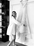 Vintage Lace Wedding Gowns See Through Illusion Neck Wedding Dresses AWD1342-SheerGirl