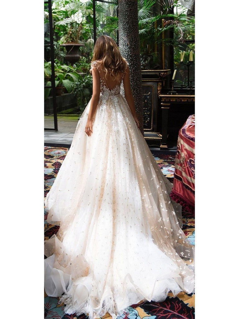 Vintage Princess Wedding Dresses A Line Lace Applique Modest Wedding Dresses AWD1055 Vintage Princess Wedding Dresses A Line Lace Applique Modest Wedding Dresses AWD1055