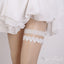White Lace Wedding Garter Set Bridal Garters Pearls ACC1027