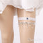 White Lace Wedding Garter Set with Rhinestones & Pearls ACC1024