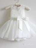 White Rustic Flower Girl Dress Lace Baby Flower Girl Dresses ARD1297-SheerGirl