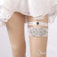 White Wedding Garter Set with Rhinestones ACC1016