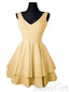Žluté šaty A-line Homecoming Sweet 16 Quinceanera šaty ARD2411 