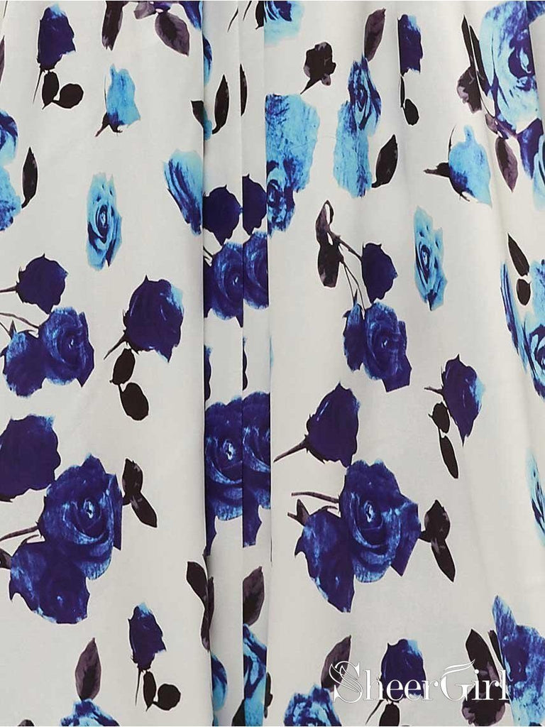 Halter Floral Printed Long Beaded Two Piece Formal Dress Open Back Prom Dresses APD3242 Halter Floral Printed Long Beaded Two Piece Formal Dress Open Back Prom Dresses APD3242