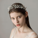 Hand-Made Crystal Floral Bridal Headband ACC1121-SheerGirl