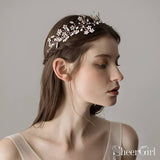 Hand-Made Crystal Floral Bridal Headband ACC1121-SheerGirl