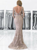 Long Sleeve Lace Mermaid Prom Dresses with Sleeves ARD1923-SheerGirl