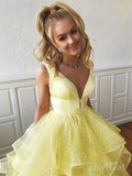 Multi-layered Polka Dot Organza Prom Dresses Long Sweet 16 Dress ARD2002-SheerGirl