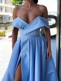 Off the Shoulder Cheap Prom Dresses with Pockets and Slit ARD2245-SheerGirl