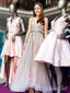 Rhinestone Beaded Formal Dresses Backless V Neck Shiny Prom Dresses ARD1441