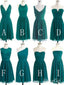 Teal Chiffon Short Mismatched Bridesmaid Dresses Cheap Summer Homecoming Dress apd1699